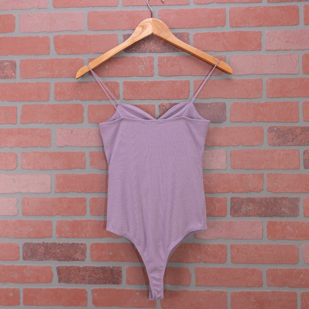 🆕 Purple Ribbed Knit Bodysuit - Size Small - Picture 7 of 14